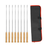 Maxbell Maxbell 8x Metal Skewers for Grilling BBQ Barbecue Sticks for Chicken Prawn Grilling