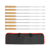 Maxbell Maxbell 8x Metal Skewers for Grilling BBQ Barbecue Sticks for Chicken Prawn Grilling