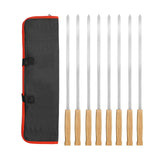Maxbell Maxbell 8x Metal Skewers for Grilling BBQ Barbecue Sticks for Chicken Prawn Grilling