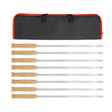 Maxbell Maxbell 8x Metal Skewers for Grilling BBQ Barbecue Sticks for Chicken Prawn Grilling