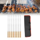 Maxbell Maxbell 8x Metal Skewers for Grilling BBQ Barbecue Sticks for Chicken Prawn Grilling