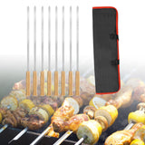 Maxbell Maxbell 8x Metal Skewers for Grilling BBQ Barbecue Sticks for Chicken Prawn Grilling