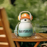 Maxbell Water Bottle 22oz Cute Large Wide Mouth Training Cup for Office Boys Outdoor green