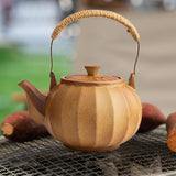 Maxbell Maxbell 500ml Ceramic Teapot Pumpkin Multipurpose Tea Infuser for Kitchen Restaurant