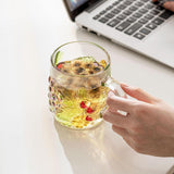 Maxbell Maxbell Glass Cup Glassware for Office Water Jug Cute 500ml for Tea Iced Coffee Juice