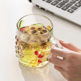 Maxbell Maxbell Glass Cup Glassware for Office Water Jug Cute 500ml for Tea Iced Coffee Juice