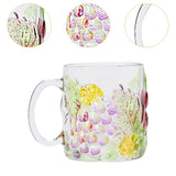 Maxbell Maxbell Glass Cup Glassware for Office Water Jug Cute 500ml for Tea Iced Coffee Juice