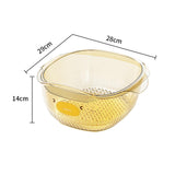 Maxbell Maxbell Fruit Cleaning Basin Sturdy Kitchen Colander Bowl for Pasta Spaghetti Fruits orange large