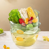 Maxbell Maxbell Fruit Cleaning Basin Sturdy Kitchen Colander Bowl for Pasta Spaghetti Fruits orange large