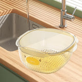 Maxbell Maxbell Fruit Cleaning Basin Sturdy Kitchen Colander Bowl for Pasta Spaghetti Fruits orange large