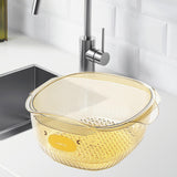 Maxbell Maxbell Fruit Cleaning Basin Sturdy Kitchen Colander Bowl for Pasta Spaghetti Fruits orange large