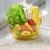 Maxbell Maxbell Fruit Cleaning Basin Sturdy Kitchen Colander Bowl for Pasta Spaghetti Fruits orange large