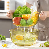 Maxbell Maxbell Fruit Cleaning Basin Sturdy Kitchen Colander Bowl for Pasta Spaghetti Fruits orange large