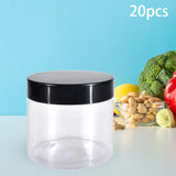 Maxbell Maxbell Empty Pet Jar with Lid Slime Cosmetics Container for Nuts Pasta Moisturizers 20pcs 200ml