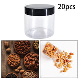 Maxbell Maxbell Empty Pet Jar with Lid Slime Cosmetics Container for Nuts Pasta Moisturizers 20pcs 200ml