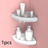 Maxbell Maxbell Corner Shower Rack Triangle Shampoo Storage Rack for Kitchen Laundry Hotels