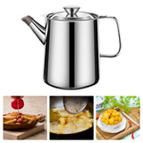 Maxbell Maxbell Oil Container with Strainer 304 Stainless Steel Oil Container for Kitchen 1.5L