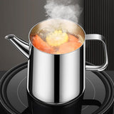 Maxbell Maxbell Oil Container with Strainer 304 Stainless Steel Oil Container for Kitchen 1.5L