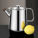 Maxbell Maxbell Oil Container with Strainer 304 Stainless Steel Oil Container for Kitchen 1.5L