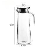 Maxbell Maxbell Juice Jug Home PC Cafe Heat Resistant Fridge with Handle Juice Water Pitcher 1.1L