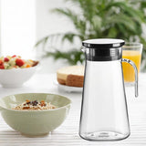 Maxbell Maxbell Juice Jug Home PC Cafe Heat Resistant Fridge with Handle Juice Water Pitcher 1.2L