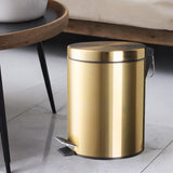 Maxbell Pedal Bin Slim Round Bathroom Step Trash Can for Living Room Entryway Toilet