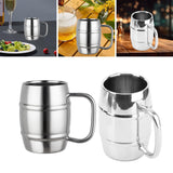 Maxbell Maxbell Stainless Steel Coffee Mug Adults Barrel Shaped Reusable Stainless Steel Cup 350ML