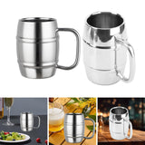 Maxbell Maxbell Stainless Steel Coffee Mug Adults Barrel Shaped Reusable Stainless Steel Cup 350ML