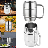 Maxbell Maxbell Stainless Steel Coffee Mug Adults Barrel Shaped Reusable Stainless Steel Cup 350ML