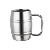 Maxbell Maxbell Stainless Steel Coffee Mug Adults Barrel Shaped Reusable Stainless Steel Cup 350ML