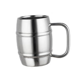 Maxbell Maxbell Stainless Steel Coffee Mug Adults Barrel Shaped Reusable Stainless Steel Cup 350ML