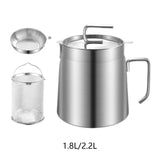 Maxbell Fryer Pot with Filter with Frying Basket Multiuse Practical Oil Strainer Pot 1.8L