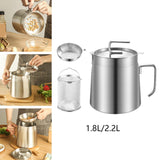 Maxbell Fryer Pot with Filter with Frying Basket Multiuse Practical Oil Strainer Pot 1.8L