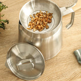 Maxbell Fryer Pot with Filter with Frying Basket Multiuse Practical Oil Strainer Pot 1.8L