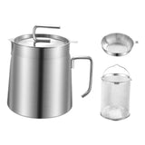 Maxbell Fryer Pot with Filter with Frying Basket Multiuse Practical Oil Strainer Pot 1.8L