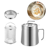 Maxbell Fryer Pot with Filter with Frying Basket Multiuse Practical Oil Strainer Pot 1.8L