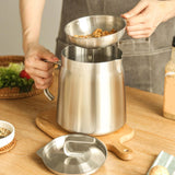 Maxbell Fryer Pot with Filter with Frying Basket Multiuse Practical Oil Strainer Pot 1.8L
