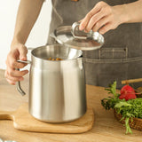 Maxbell Fryer Pot with Filter with Frying Basket Multiuse Practical Oil Strainer Pot 1.8L