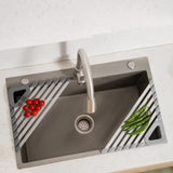Maxbell Maxbell Triangle Foldable Sink Dish Drainer Versatile Accessory for Kitchen Portable 60x43x43cm Deep Grey