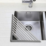 Maxbell Maxbell Triangle Foldable Sink Dish Drainer Versatile Accessory for Kitchen Portable 60x43x43cm Deep Grey