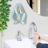 Maxbell Maxbell Hand Towel with Hanging Loops Absorbent Cute for Apartment Home Holiday blue