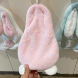 Maxbell Maxbell Hand Towel with Hanging Loops Absorbent Cute for Apartment Home Holiday pink