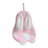 Maxbell Maxbell Hand Towel with Hanging Loops Absorbent Cute for Apartment Home Holiday pink