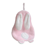 Maxbell Maxbell Hand Towel with Hanging Loops Absorbent Cute for Apartment Home Holiday pink