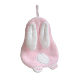 Maxbell Maxbell Hand Towel with Hanging Loops Absorbent Cute for Apartment Home Holiday pink