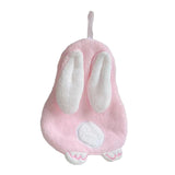 Maxbell Maxbell Hand Towel with Hanging Loops Absorbent Cute for Apartment Home Holiday pink