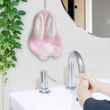 Maxbell Maxbell Hand Towel with Hanging Loops Absorbent Cute for Apartment Home Holiday pink