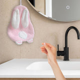 Maxbell Maxbell Hand Towel with Hanging Loops Absorbent Cute for Apartment Home Holiday pink