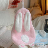 Maxbell Maxbell Hand Towel with Hanging Loops Absorbent Cute for Apartment Home Holiday pink