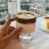 Maxbell Dessert Cup Photo Prop Footed Espresso Cup for Salad Yogurt Anniversary clear